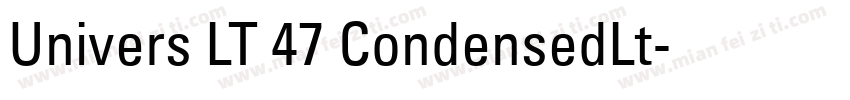 Univers LT 47 CondensedLt字体转换